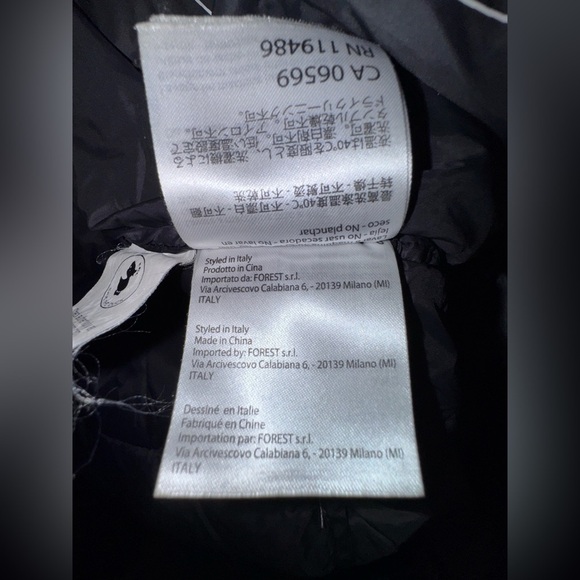 Save the Duck Women's black long Puffer Coat w/hidden hood. Size 3 M/L - Picture 12 of 15